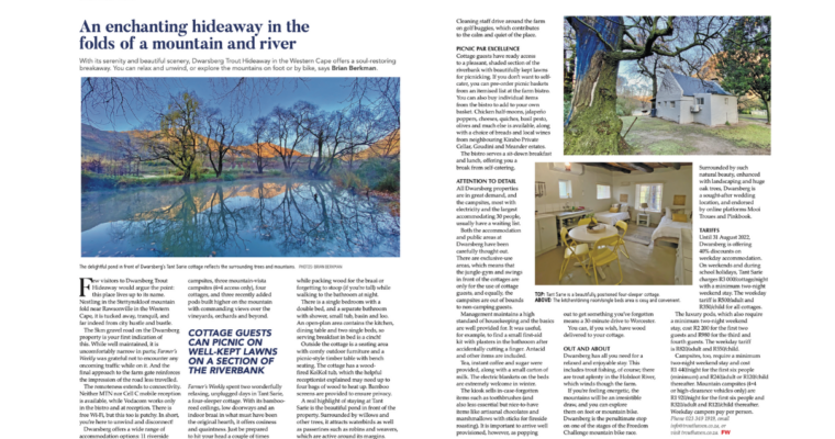 Dwarsberg Trout in Farmer’s Weekly 5 August 2022