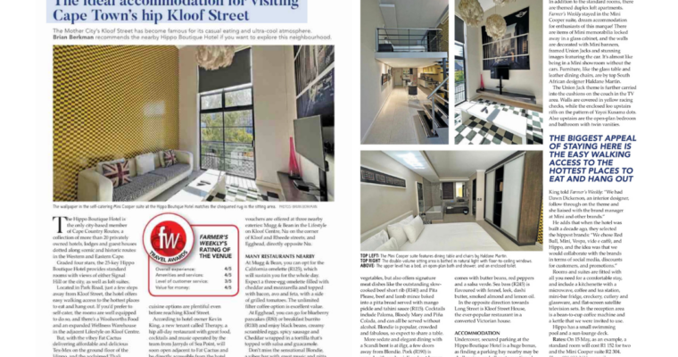 Hippo Boutique Hotel in Farmer’s Weekly, May 5 2023.