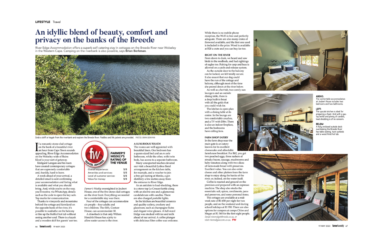 Joubert House in Farmer’s Weekly May 19, 2023