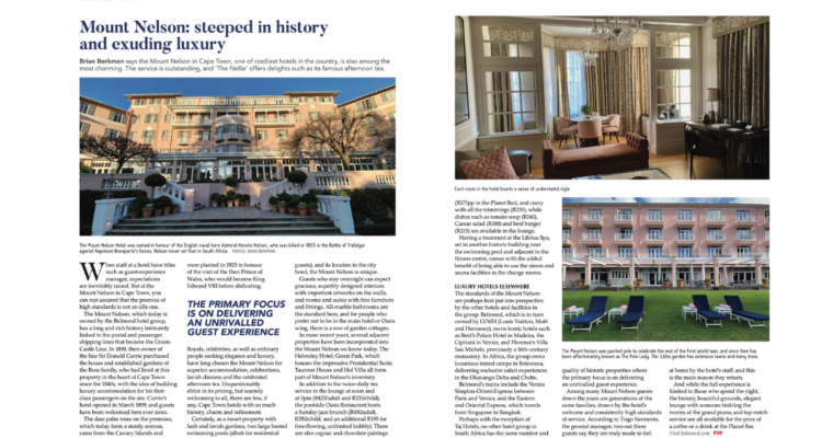 Mount Nelson in Farmer’s Weekly 9 September 2023