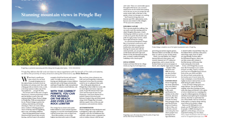 Pringle Bay in Farmer’s Weekly 8 July 2022