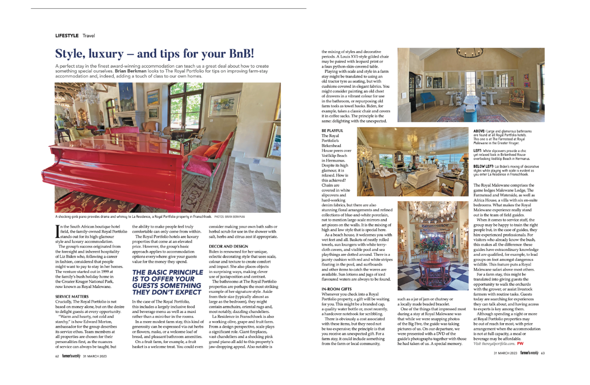 The Royal Portfolio in Farmer’s Weekly, March 23, 2023