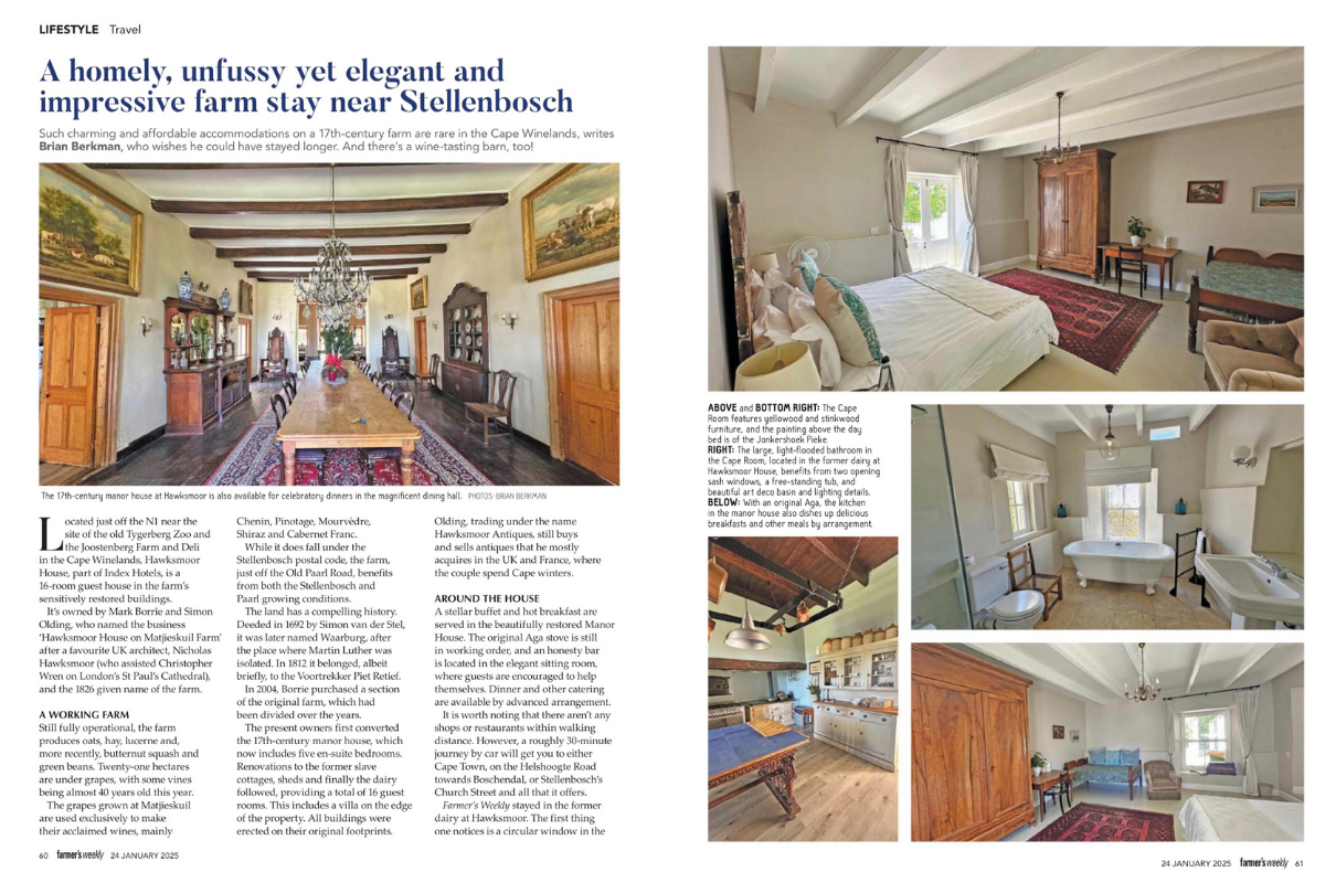 Hawksmoor House in Farmer’s Weekly January 24, 2025