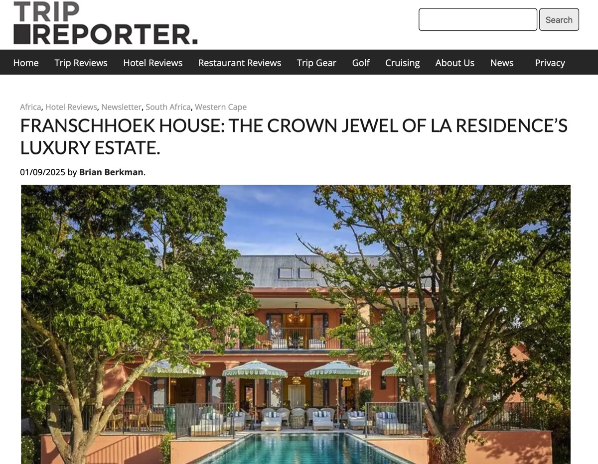 Franschhoek House at La Residence