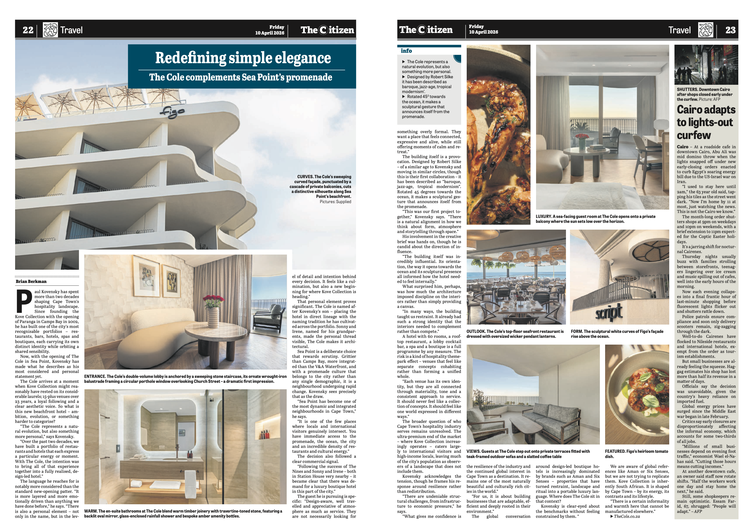 The Cole Hotel as featured in The Citizen newspaper.